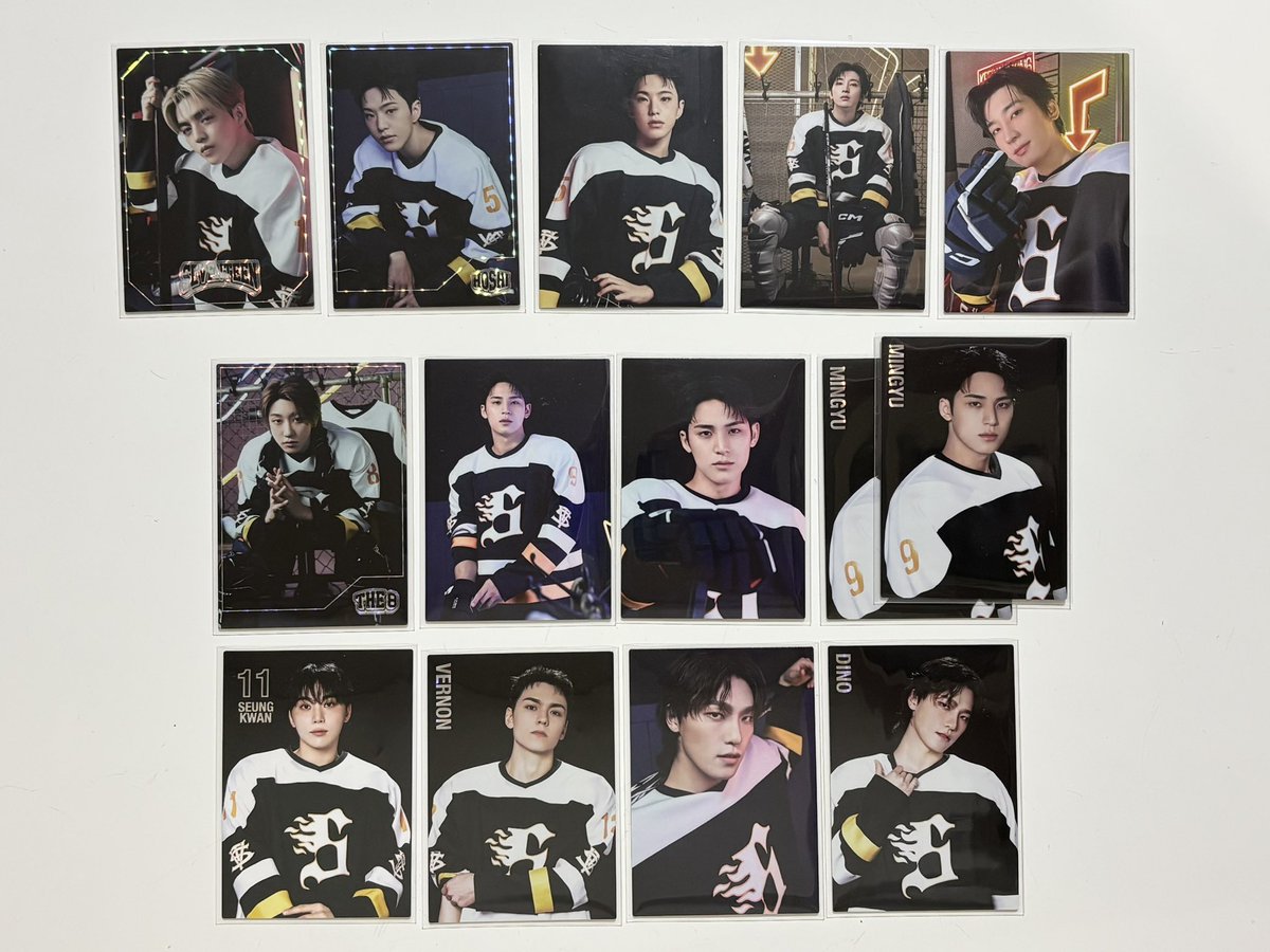 ___cqrp's tweet photo. SEVENTEEN HOME セブチ トレカ 交換

譲：画像1枚目
　　エスクプス ホシ ウォヌ ディエイト
　　ミンギュ バーノン スングァン ディノ

求：同種ウジ　画像2枚目

・セルカ⇄セルカ
・郵送でのお取引📮

\お気軽にお声かけください!/ https://t.co/DTYAMiuV2N