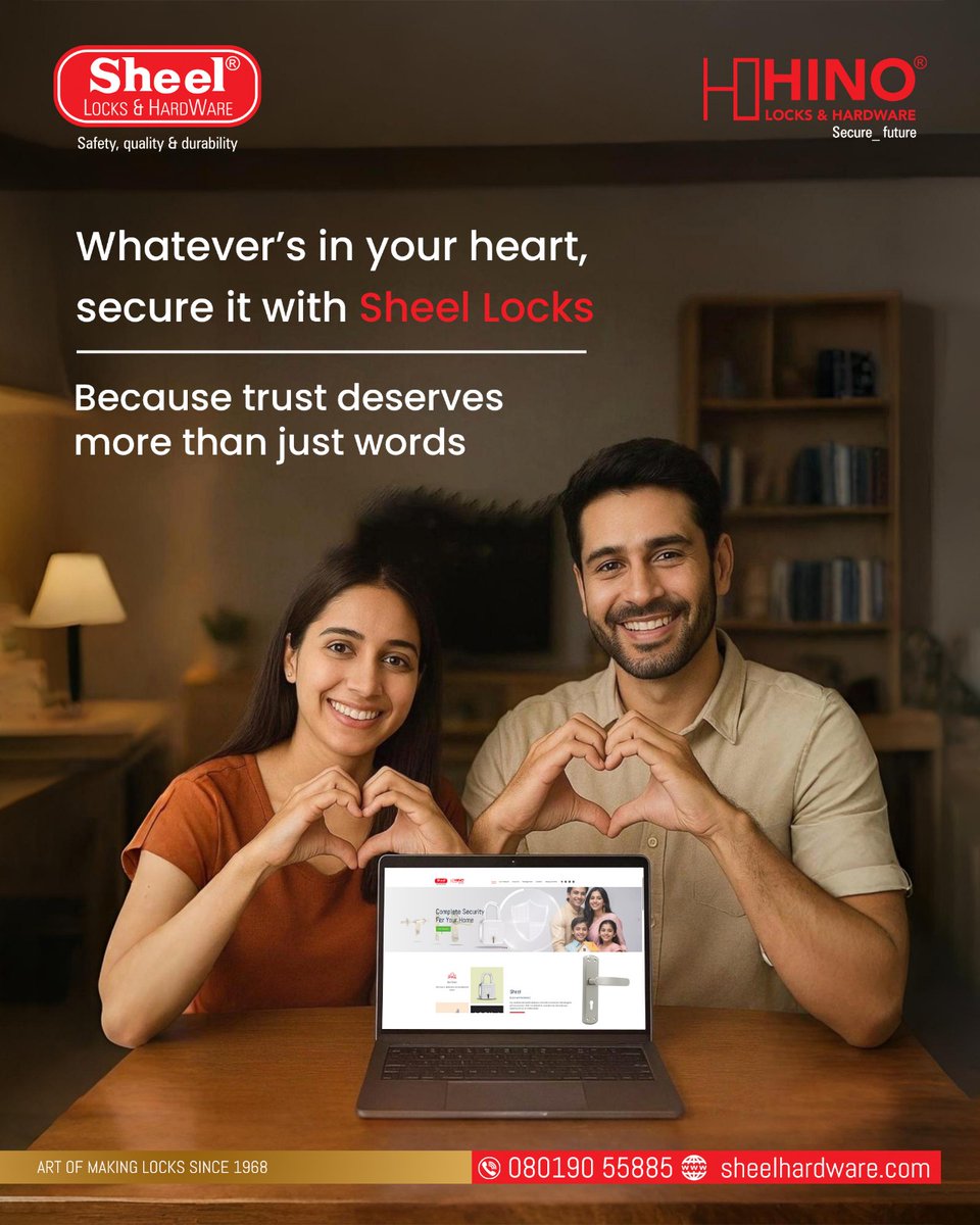 sheellocks1's tweet image. Whatever’s in your heart, protect it. ❤️🔐
#SheelLocks #SecureWhatYouLove #HomeSecurity