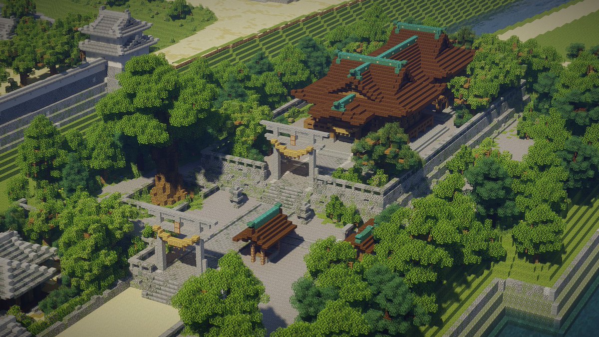 お城に佇む神社
#MInecraft #Minecraftbuilds