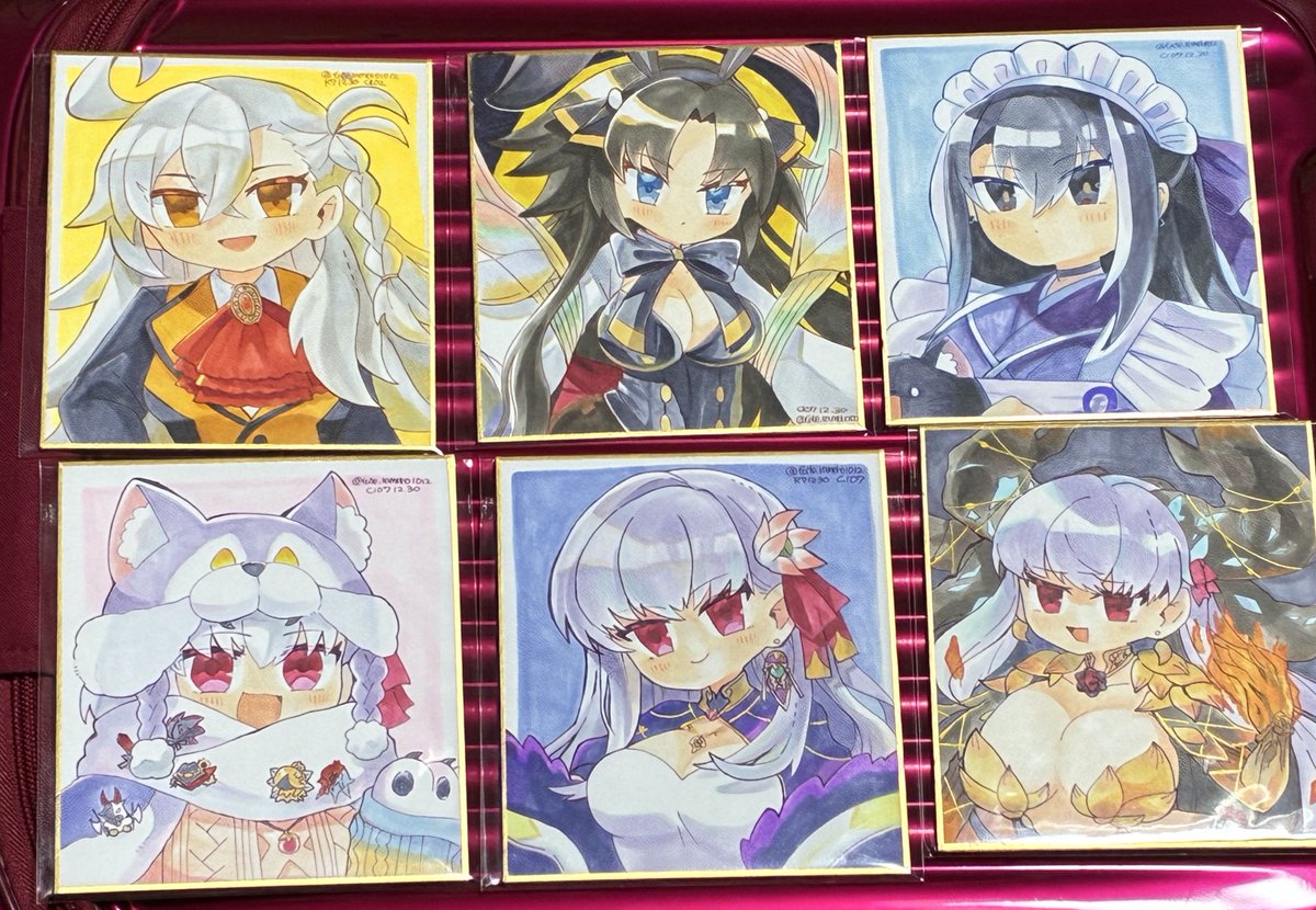 今回の色紙は画像の6種類です！ 先着順となっておりますのでよろしく