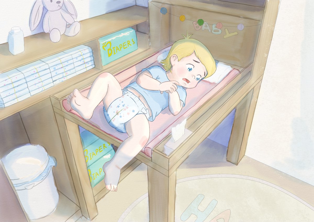 Legs dangling in the air. Plasticky surface beneath me. Is this... a changing table?!
"For much younger children, I know. But it's easier this way. This will be our little secret."
Rrrip. Rrrip. Two sounds, deafening in the morning quiet.
🧸New post on Tony's New Life Channel