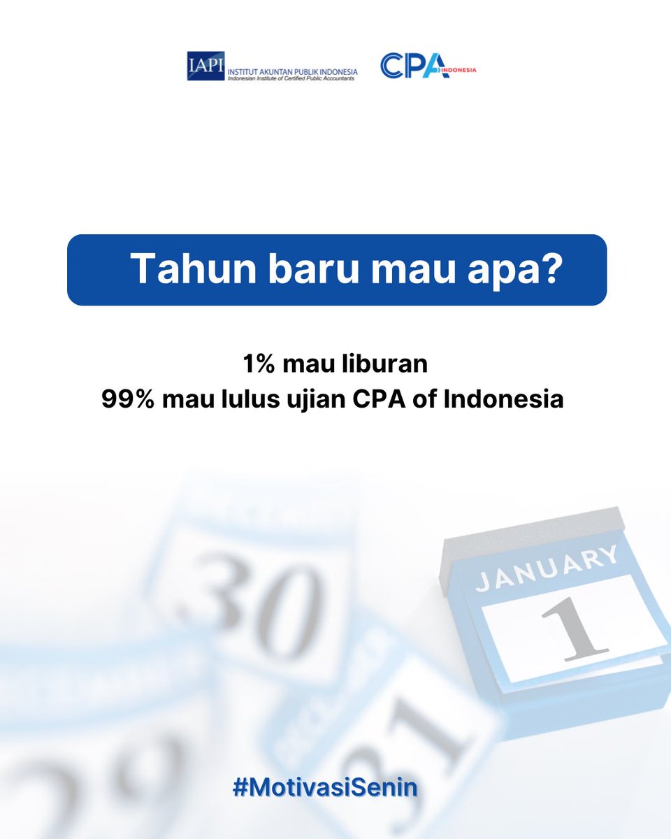 iapi_official's tweet image. Tahun baru membawa peluang baru untuk terus bertumbuh dan berkembang✨

Mari hadapi setiap tantangan dengan sikap positif dan komitmen yang kuat💪🏻

#MotivasiSenin #CPAIndonesia #ProfessionalJourney #IAPI #NewYearGoals #WorkLifeBalance