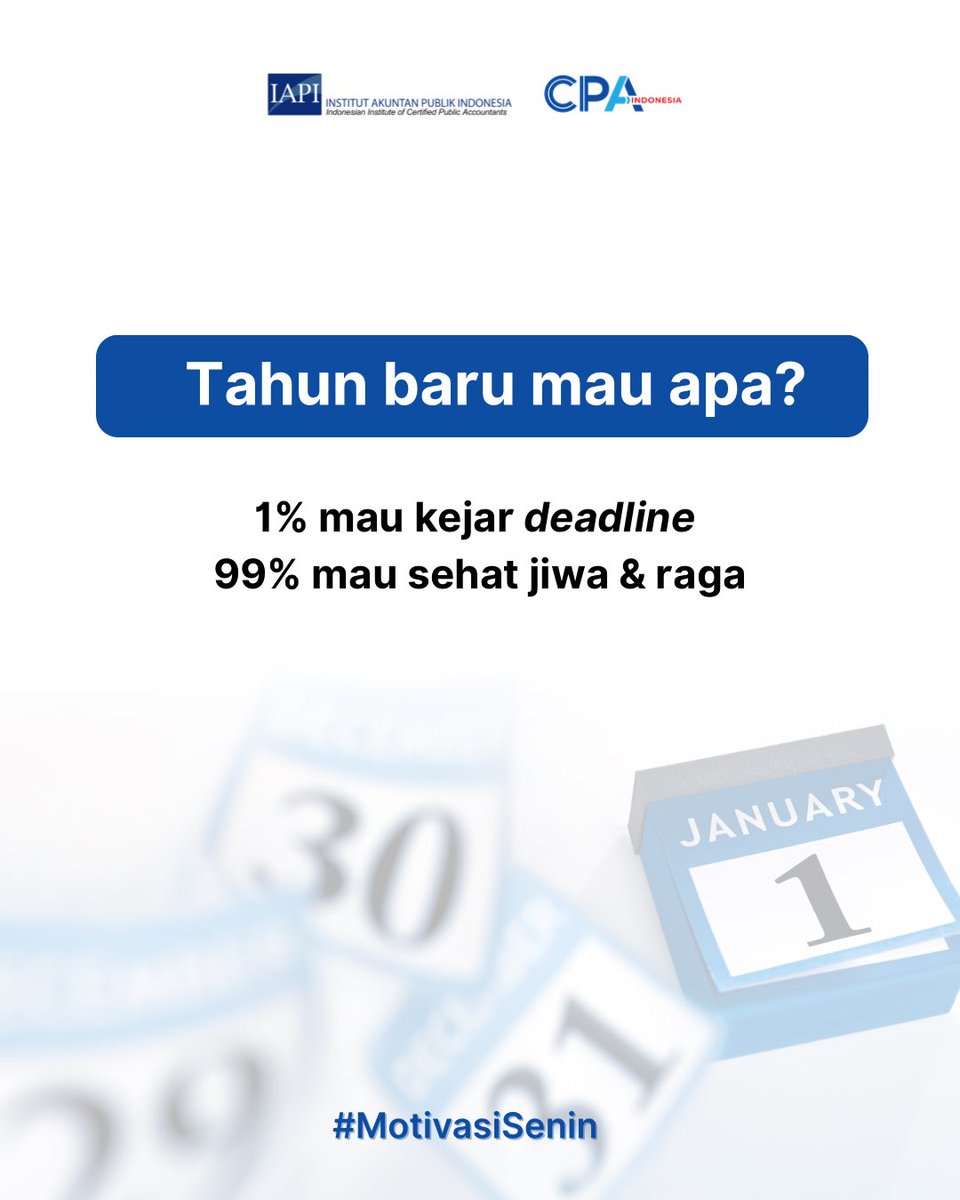iapi_official's tweet image. Tahun baru membawa peluang baru untuk terus bertumbuh dan berkembang✨

Mari hadapi setiap tantangan dengan sikap positif dan komitmen yang kuat💪🏻

#MotivasiSenin #CPAIndonesia #ProfessionalJourney #IAPI #NewYearGoals #WorkLifeBalance