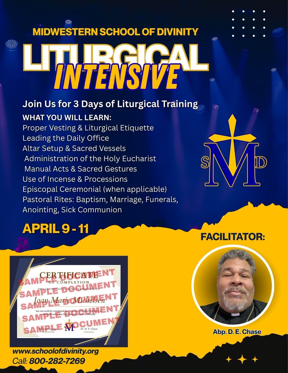 MSD_online's tweet photo. Liturgical Intensive
April 9-11, 2026 in Louisville, KY
Call: 800-282-7269
Visit: https://t.co/77f4nCxQVW https://t.co/xCgqLFj5NY