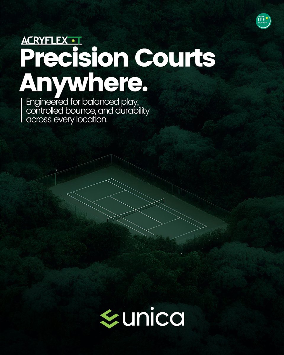 unicaboya's tweet photo. Precision courts, anywhere.
UNICA delivers engineered court solutions designed for balanced play, controlled bounce, and long-lasting durability—no matter the location.
The same standard of performance, everywhere.
#UNICA #PrecisionCourts #SportsSurfaces #EngineeredPerformance https://t.co/Tj2RQoYac6