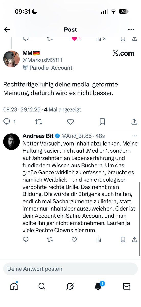 And_Bit85's tweet image. Wenn Argumente fehlen wird abgelenkt. Unsere Fascho Clowns können nicht wirklich gegen Fakten angehen… wie immer… 👋