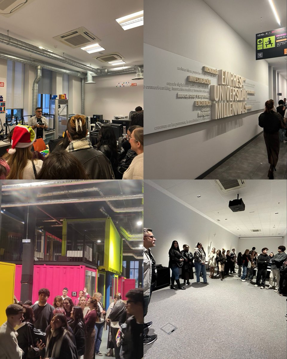 Alumnos de 3º y 4º curso del Grado en Diseño Gráfico, han acudido a las instalaciones de Polo Digital acompañados de sus docentes Vicky Escolar, José Luis Valverde y Álvaro Torres, con el objetivo de acercarse al ecosistema creativo y empresarial de la ciudad..