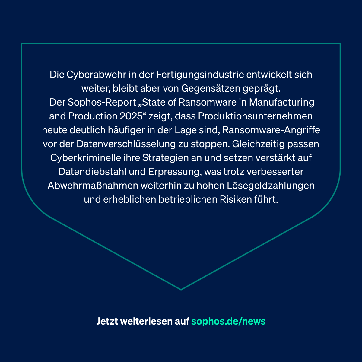 sophos_info's tweet photo. 🏭 Cyberabwehr in der Fertigung:
Ransomware wird öfter gestoppt – doch Angreifer setzen zunehmend auf Datendiebstahl und Erpressung. Der Sophos-Report 2025 zeigt, warum Resilienz und Notfallstrategien entscheidend bleiben.
Zum aktuellen Sophos-News-Blog: https://t.co/8vWYmsdOHQ https://t.co/twZI17ANhE