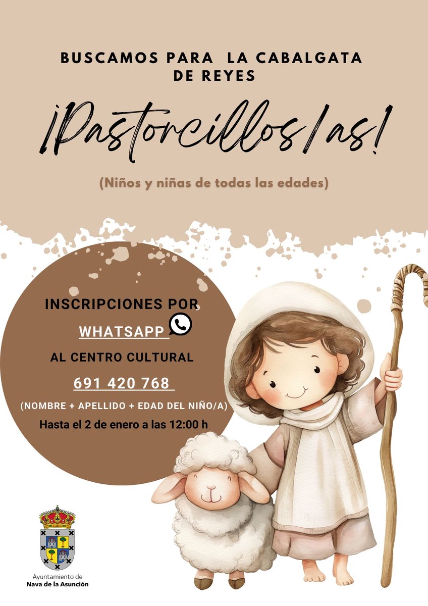 🔎 ¡Buscamos pastorcillos/as!