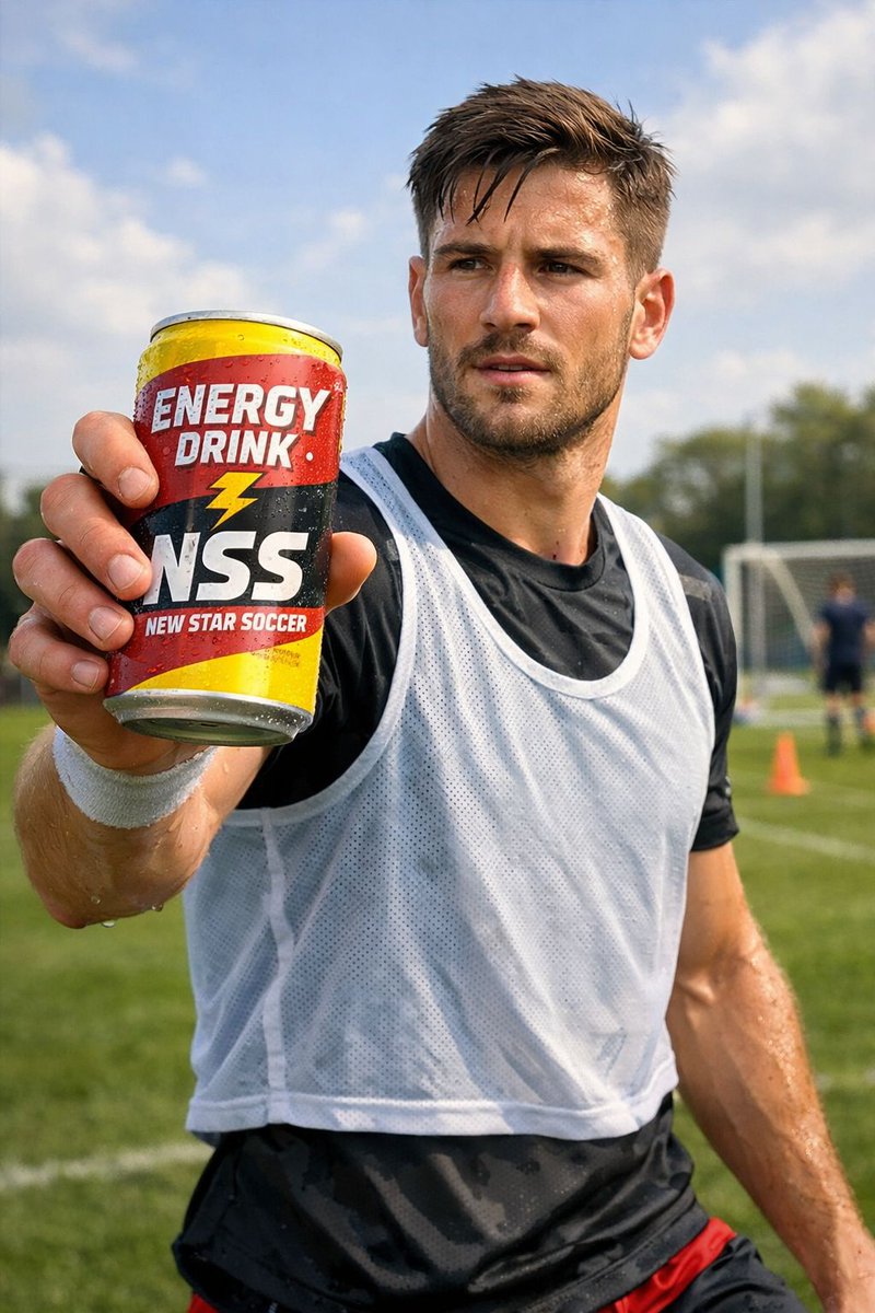 NewStarSoccerTR's tweet photo. ⚽🔥 Ünlü futbolcu Cris Bonanza da NSS Energy Drink ile antrenmanda!
Goller gelmeden önce enerji hazır: NSS 💥
Sen de sahaya çıkmadan önce gücünü al!
#NSS #EnergyDrink #Bonanza #GoalMode #Futbol #CrisBonanza https://t.co/P6LNJW3OhC