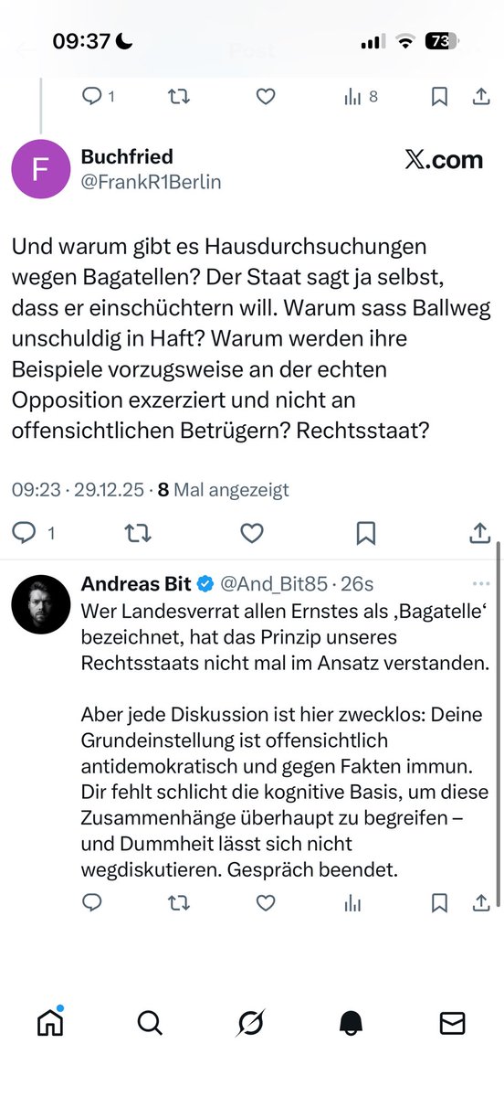 And_Bit85's tweet image. Der nächste Rechte Troll ohne Verständnis für den Rechtstaat. Die werden sich wirklich noch ansehen wenn die AfD wirklich an die Macht kommt. Weils ihnen dann definitiv schlechter geht. Aber dies werden sie dann auch nicht verstehen. Weil die Altparteien sind schuld 😂