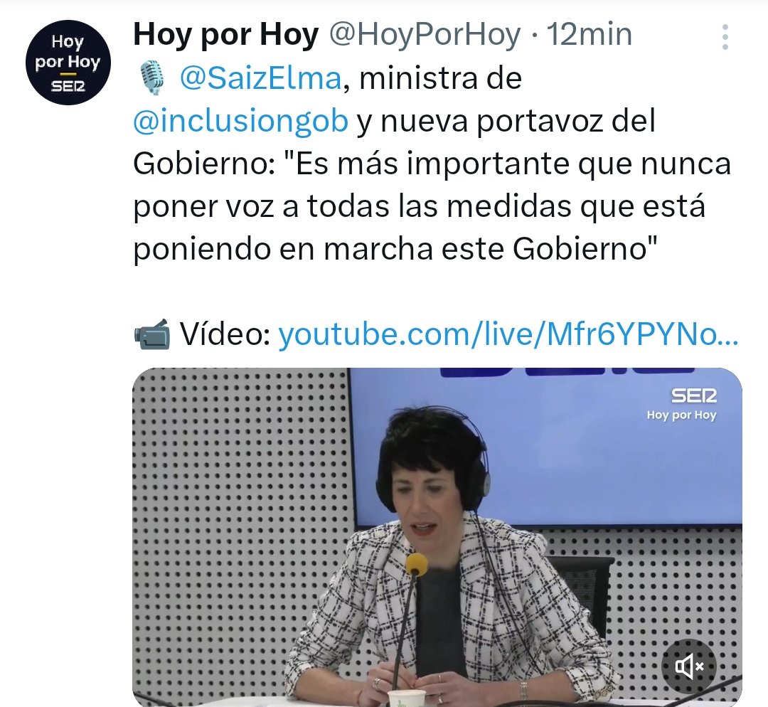 <a href="/La_SER/">Cadena SER</a>,buenos días.
Pregunten a la ministra <a href="/SaizElma/">Elma Saiz</a> por las medidas que está tomando para impedir que todos los abogados y procuradores alternativos pasen al reta,con su PL.Por qué quiere mantener la discriminación que las mutualistas alternativas sufren en las mutualidades?.