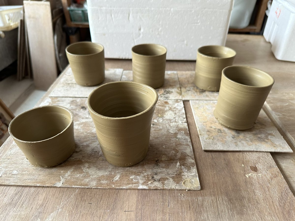 今年最後の陶芸 ろくろ納めました😊 #陶芸