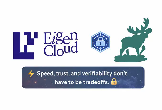 Gillco61's tweet photo. @eigencloud @datahaven_xyz EigenCloud + DataHaven = Web3 infrastructure perfection! The most powerful part? The end-to-end verification that eliminates trust gaps at every layer—from storage to retrieval. This will make , r the future! 🖼 [Both Logos] @DataHaven_xyz @eigencloud https://t.co/YYqt9SQEBt