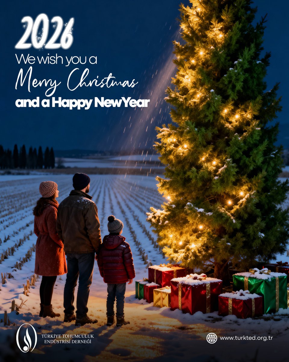 Yeni başlangıçların, umutların ve iş birliklerinin güçlendiği bir döneme girerken; Noel’in getirdiği ilhamla yeni yılı karşılıyoruz. Mutlu Noeller ve başarılarla dolu bir yıl dileriz. 🎄✨

#türkted #tarım #tohum #tohumculukendüstrisiderneği #tohumculuk