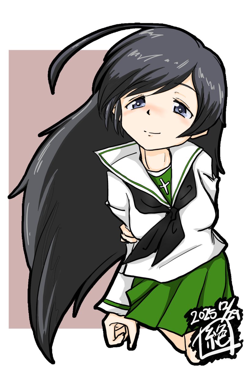 #週末ガルパンお絵描き120分一本勝負
#週末ガルパンお絵描き120分一本勝負20251229〜31
お題「書き納め」
描けてなかったお誕生日イラストを…
12月16日は #五十鈴華生誕祭 でありました!
今更ではありますがお誕生日おめでとうございます‼︎
遅れて申し訳ありませんでした🙇
#ガルパン 