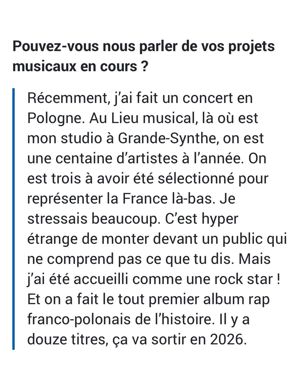 Tout de même déçu qu’ils aient pas cité Leroyski Cosla et <a href="/leslyjaofficiel/">LESLY JA</a> pourtant bien stipulé au moment de l’entretien mais bon c’est rien… au moins ils ont cité le LME. Fier tout de même de cette expérience 🫶