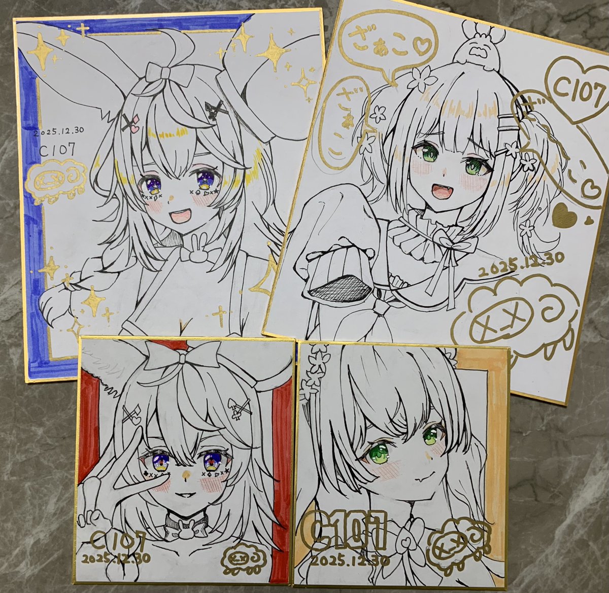 C107 コミケ107 翡翠亭 ミニ色紙 シークレット ノーマルセット C107
