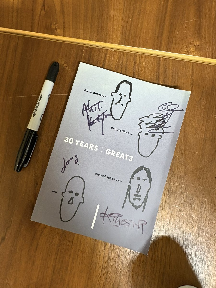 サイン書いてもらった！ #GREAT3