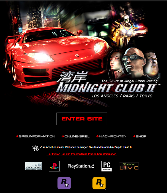 mcsrfanclub's tweet photo. French, German, and Italian versions of the #midnightclubii website also existed. They are sadly not completely archived.
French url: https://t.co/pCj7nlnmQ5
German url: https://t.co/iDcP1KMKxy
Italian url: https://t.co/Wt0ItXxkGv https://t.co/sfKIENd9dp