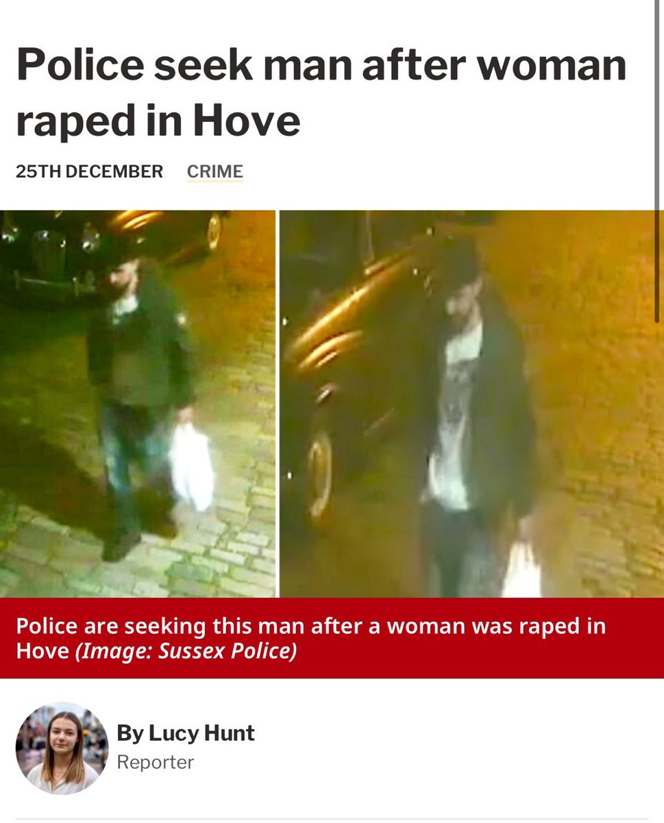 BREAKING NEWS; <a href="/sussex_police/">Sussex Police</a> have just released two photos of a person of Interest after a woman was Raped in Hove on 11th December;👇