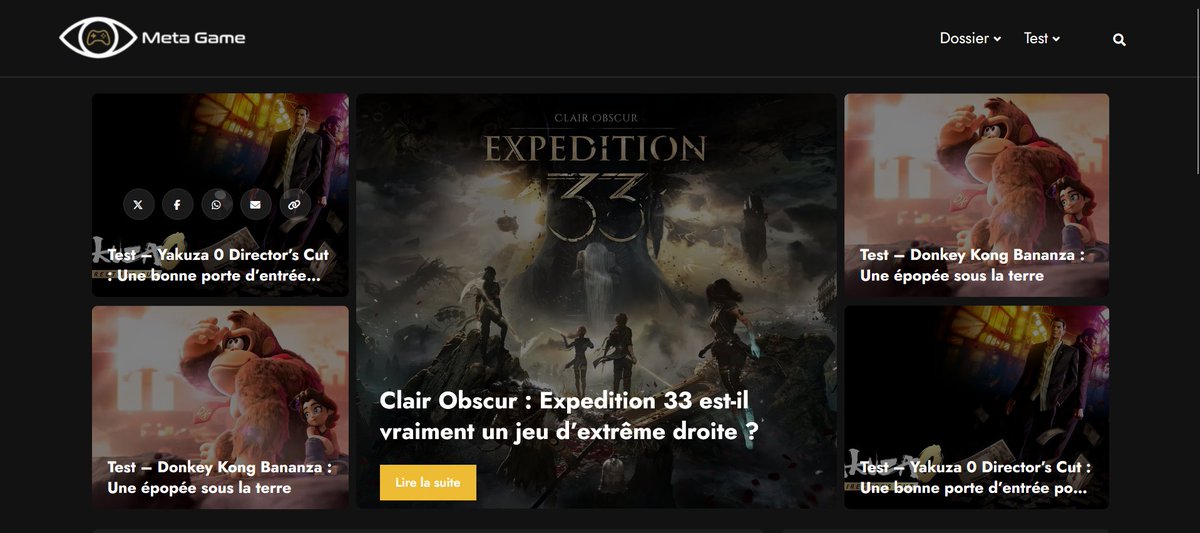 Je vous présente mon projet : la création d'un média jeu vidéo !

Son nom ? <a href="/MetaGameOff/">Meta Game</a> 

Son objectif ? Parler en profondeur de tout ce qui entoure le médium. Ne pas s'arrêter au simple jeu. D'aller au-delà. De voir plus loin.

metagame.fr