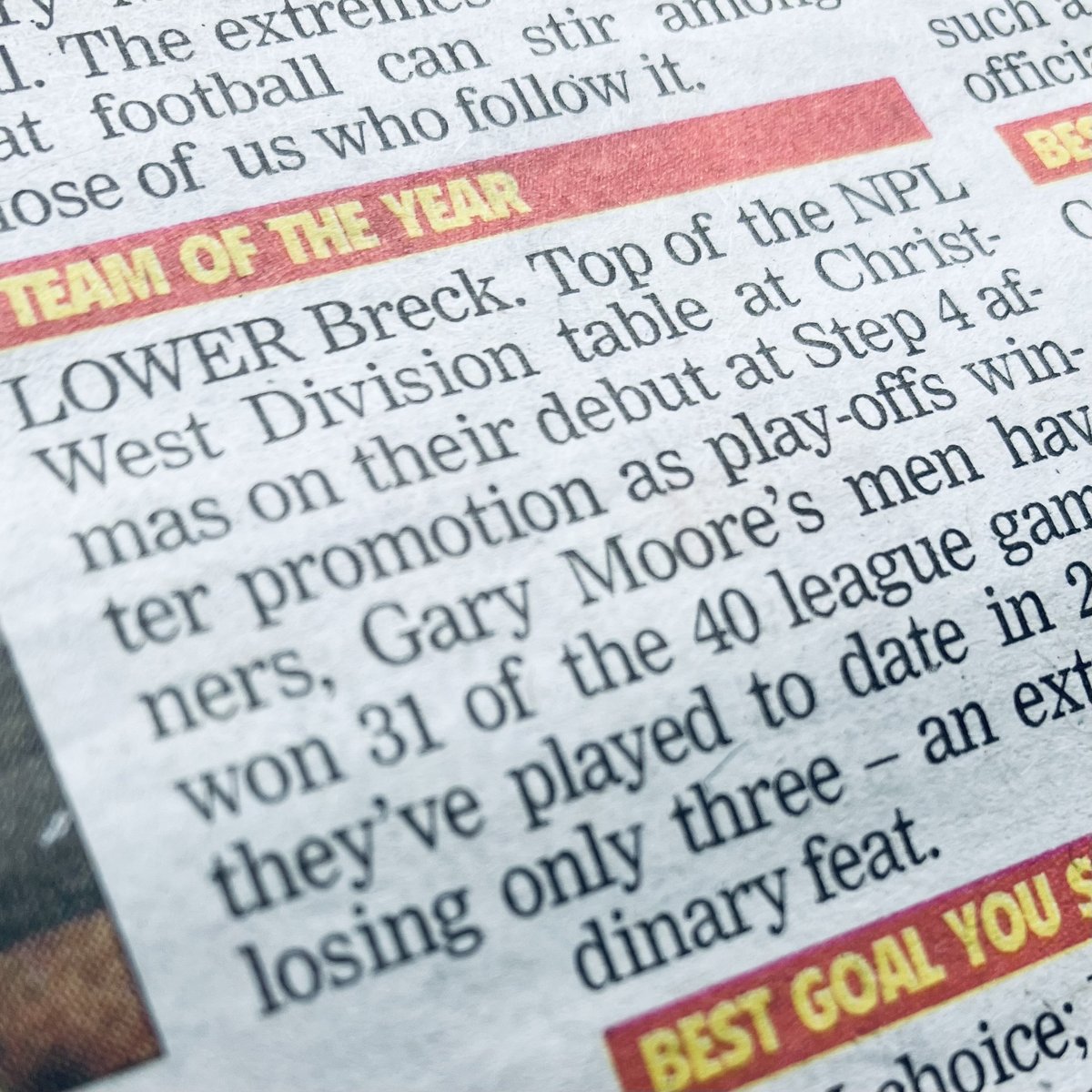 simmo_on_sport's tweet image. Chose @lowerbreck as my Team of the Year for the @NonLeaguePaper review of 2025.

Gary Moore's men have been relentless, and deservedly occupy top spot on debut at Step 4.

Their league record this calendar year (to date):

P41 W32 D6 L3 F110 A40 Pts102