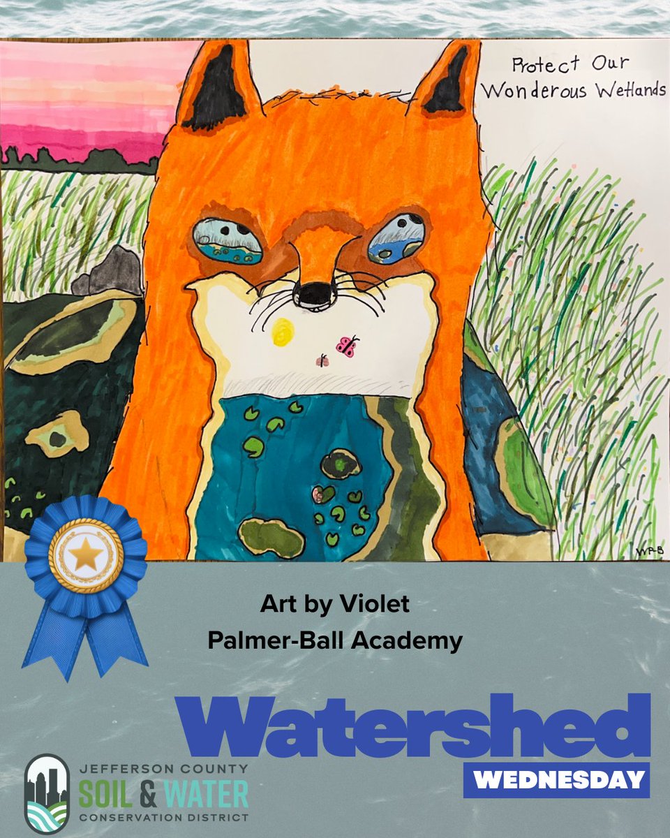 For this week's Watershed Wednesday, check out the winner from Palmer-Ball Academy in the Soil &amp; Water District's Art &amp; Writing Contest!  This year's theme was: Kentucky Wetlands Up Close.

#Louisville #wetlands #kentuckyconservation #conservation #art