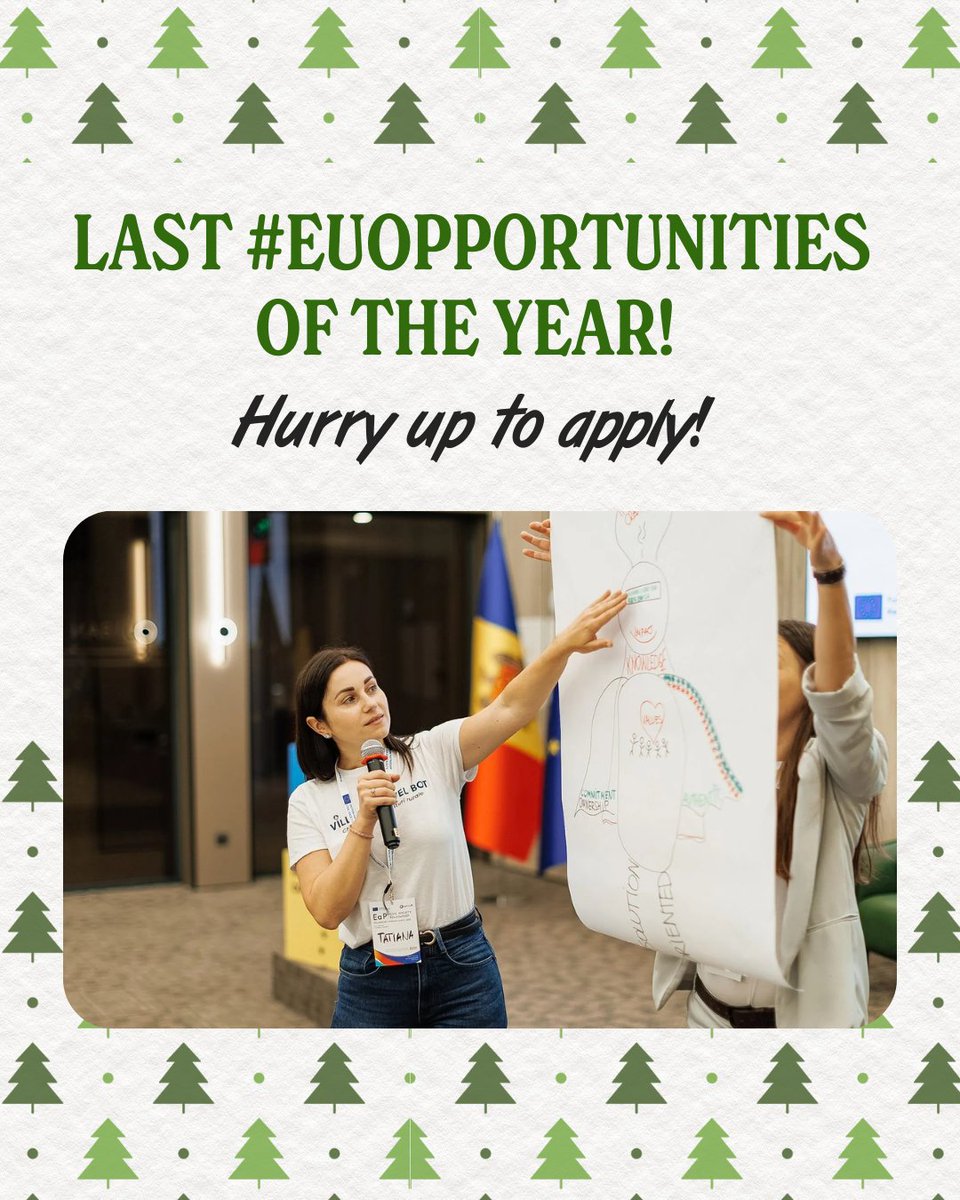 euneighbours's tweet image. 🇪🇺 Last #EUOpportunities of 2025!🎄

🧠 Mental Health Support for 🇬🇪 Journalists (DW Akademie)

🎨 Erasmus for Young Entrepreneurs – Creative Call for 🇲🇩 🇺🇦

🚀 2026 EaP Civil Society Fellowships (€5,000 funding)

Check the “Opportunities” section of our website for more info ➡️