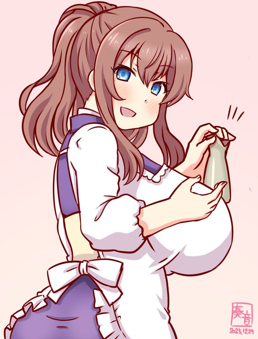 「サラが熱燗をご用意しましょう。
 少しお待ち下さいね♪」

#艦これ版真剣お絵描き60分一本勝負_20251229
#サラトガ 