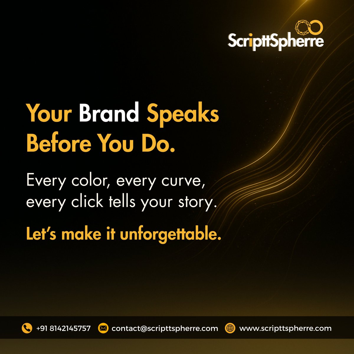 ScripttSpherre's tweet photo. In a digital-first world, trust is built in seconds.

At ScripttSpherre, we help brands communicate innovation, reliability, and scale through intelligent design and digital experiences—allowing your brand to speak long before introductions begin.

#Scripttspherre #IndiaToGlobal https://t.co/KtUyLeypmR
