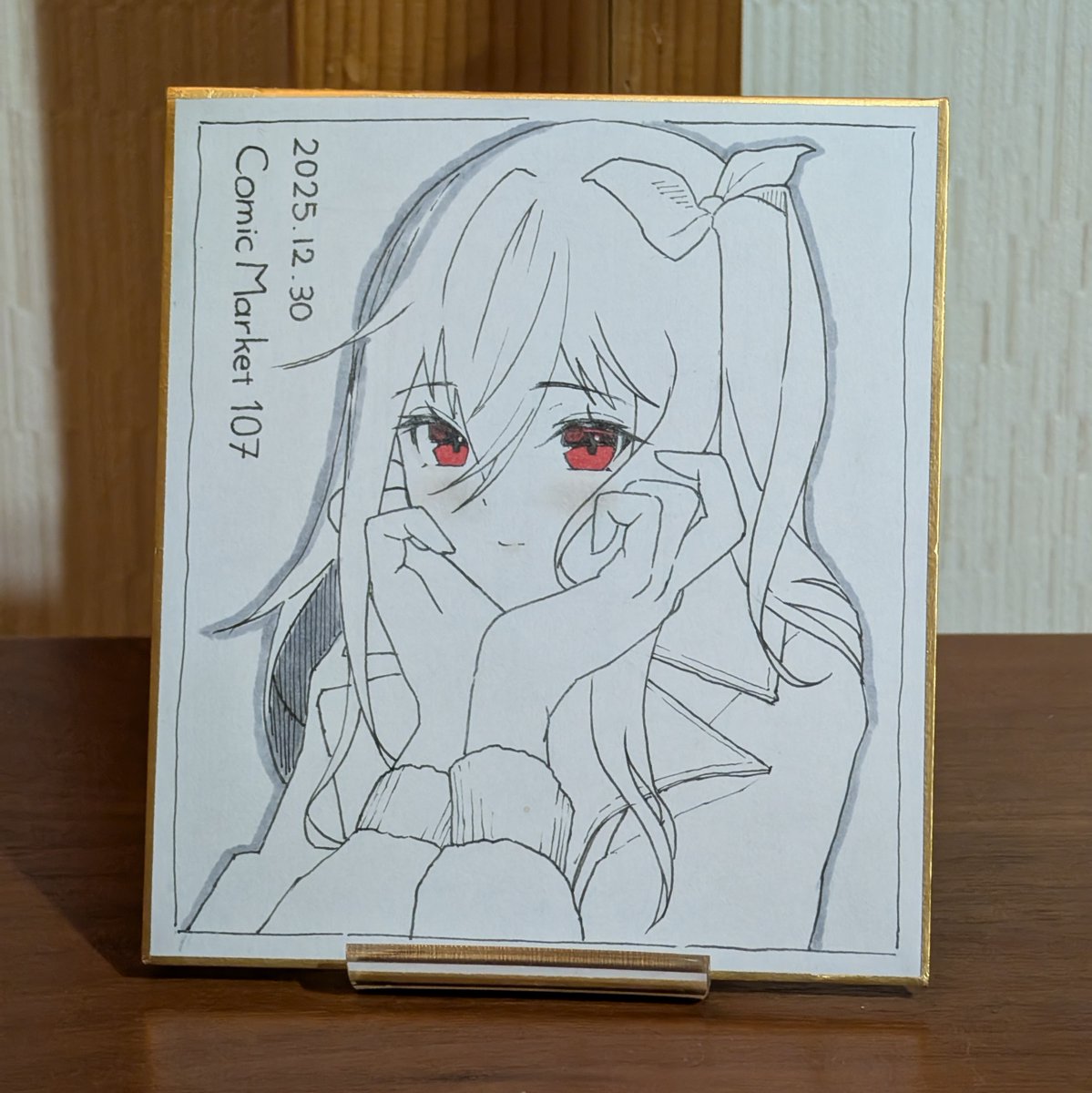 色紙はこんな感じでスカジと前衛アーミヤご用意してます！