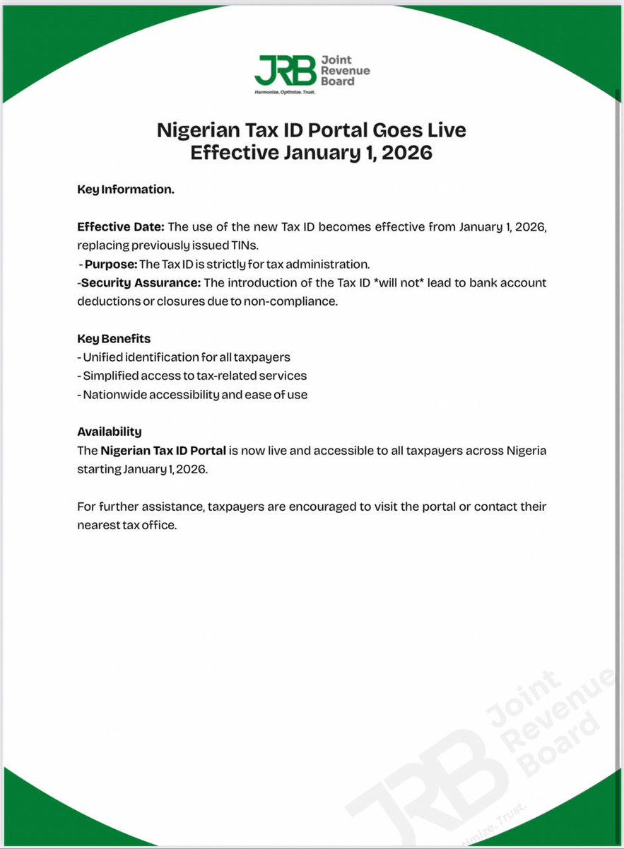 Stay informed on the latest update on Tax ID

#taxIdretrievalmadeeasy