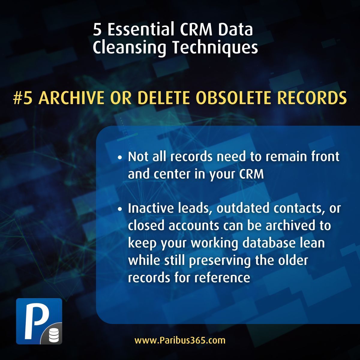 This Data Cleansing (aka Data Cleaning) series provides a framework for maintaining #DataQuality and #DataHygiene. Together, they help reduce errors, improve efficiency, and ensure your CRM is a reliable tool for driving business results:  buff.ly/3NmejKc 

#CRMData