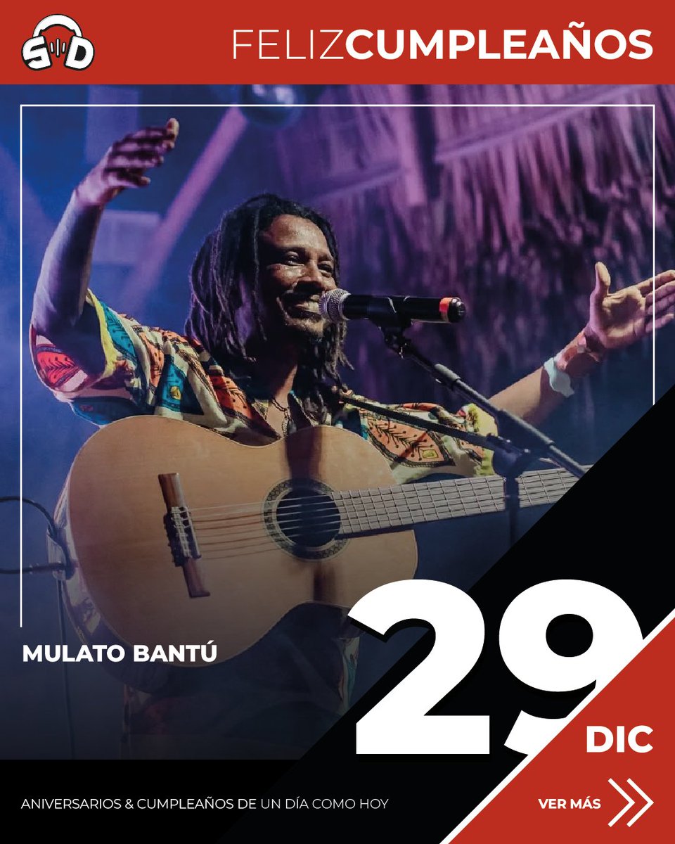 SoundDatos's tweet image. #SoundDatos · Diciembre 29 | Feliz Cumpleaños:
· @BantuMulato 
· Andrés Merchán ( @gaiaspendulum)
---
Click en el link para ver más: instagram.com/p/DS2aaDhADZp/…