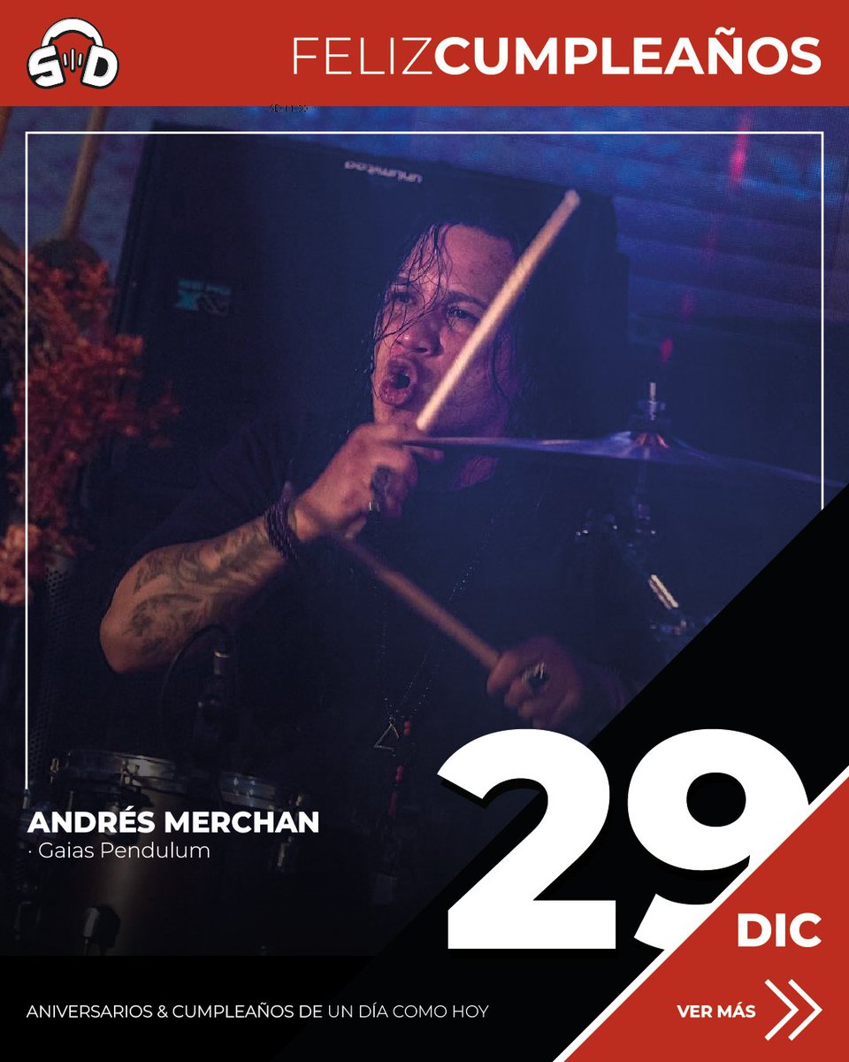 SoundDatos's tweet image. #SoundDatos · Diciembre 29 | Feliz Cumpleaños:
· @BantuMulato 
· Andrés Merchán ( @gaiaspendulum)
---
Click en el link para ver más: instagram.com/p/DS2aaDhADZp/…
