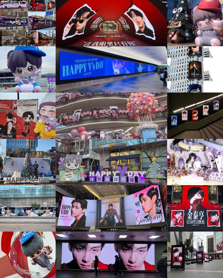 #V's birthday is being celebrated everywhere in the world.. 💜🥹
it's so beautiful 😭
HAPPY TAE...