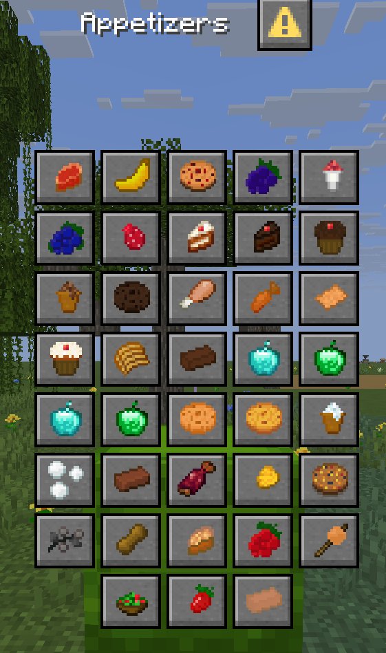 Appetizers are done now for the new Reg's More Foods Cookbook system. 4 more categories to go now... hopefully I can knock these out before the new year.

Here's a sneak peek at what it looks like! See any new additions?