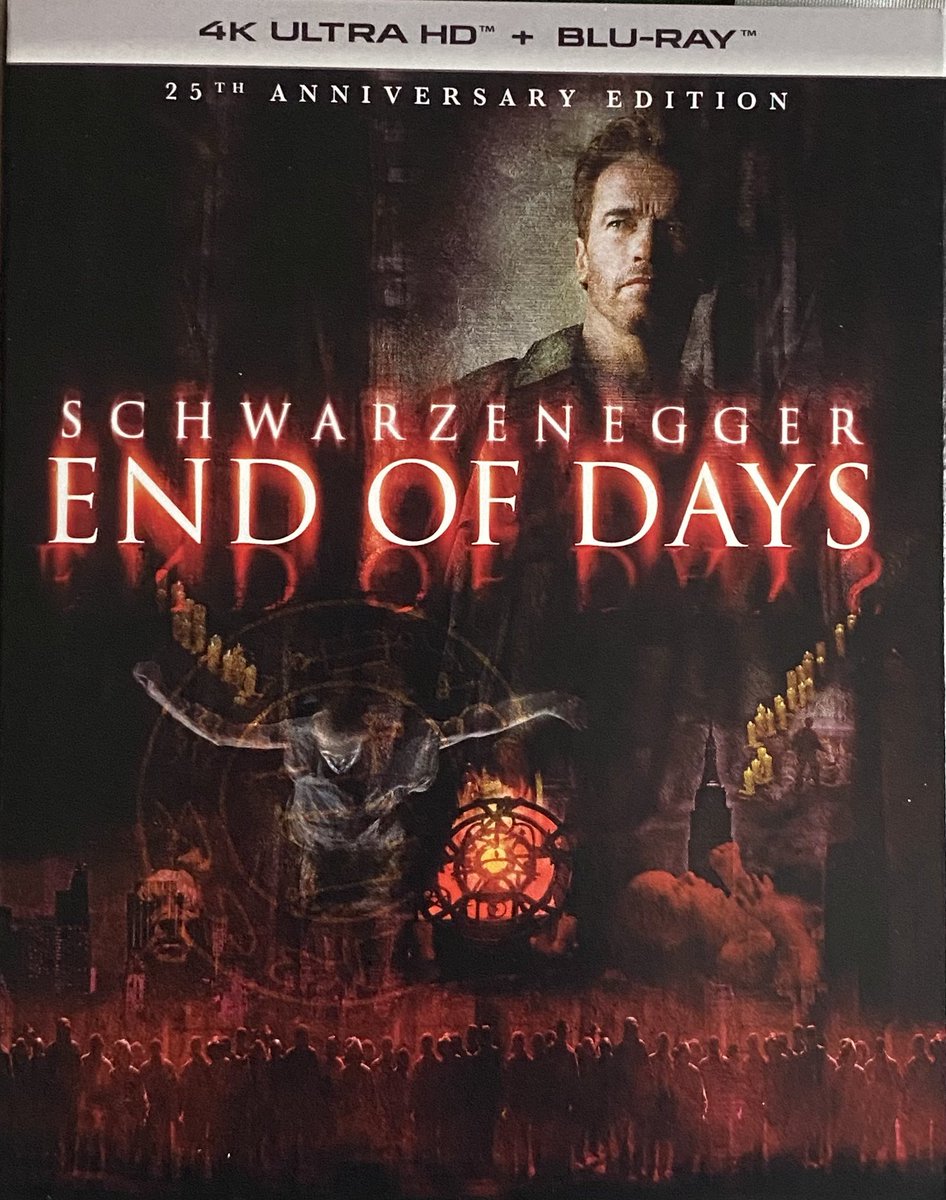 #NowWatching on 4K UHD starring Arnold Schwarzenegger in #EndOfDays directed by Peter Hyams.