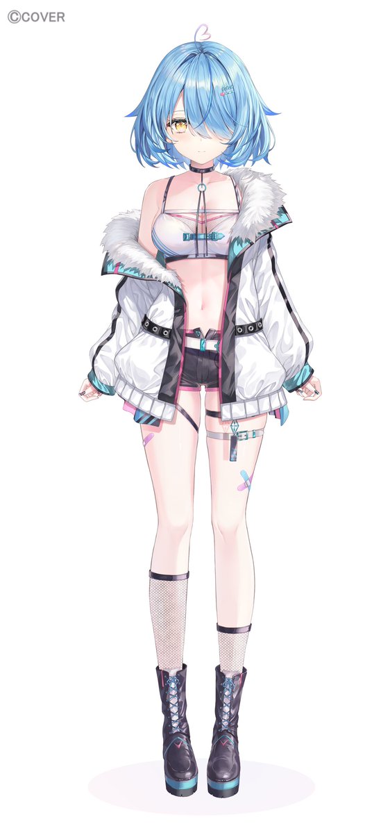 rin7914's tweet image. 雪花ラミィちゃんの新髪型とジャケットをお仕立てさせていただきました！色差分もあるのでみてね！✨