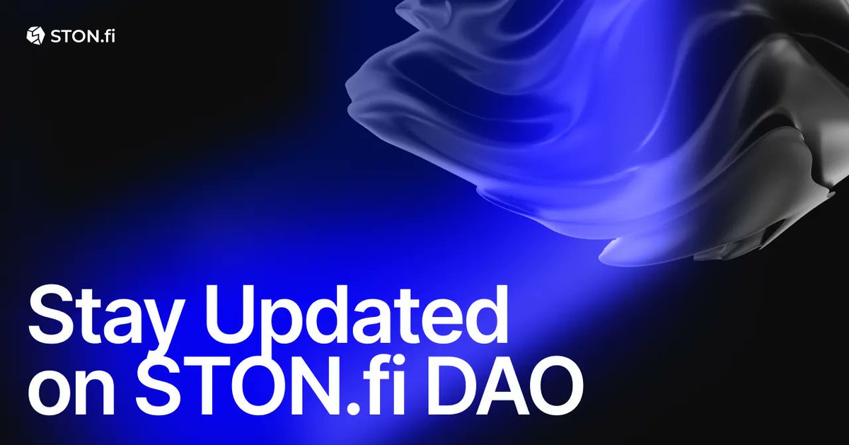 ston_fi's tweet image. 🗿 New Telegram-channel for STON.fi DAO members: a dedicated space that auto-posts every proposal, vote, and governance update.

No more missing deadlines or hunting for info.

Follow 👉 t.me/stonfi_dao_upd…

#STON #TON #DeFi #DAO #Governance