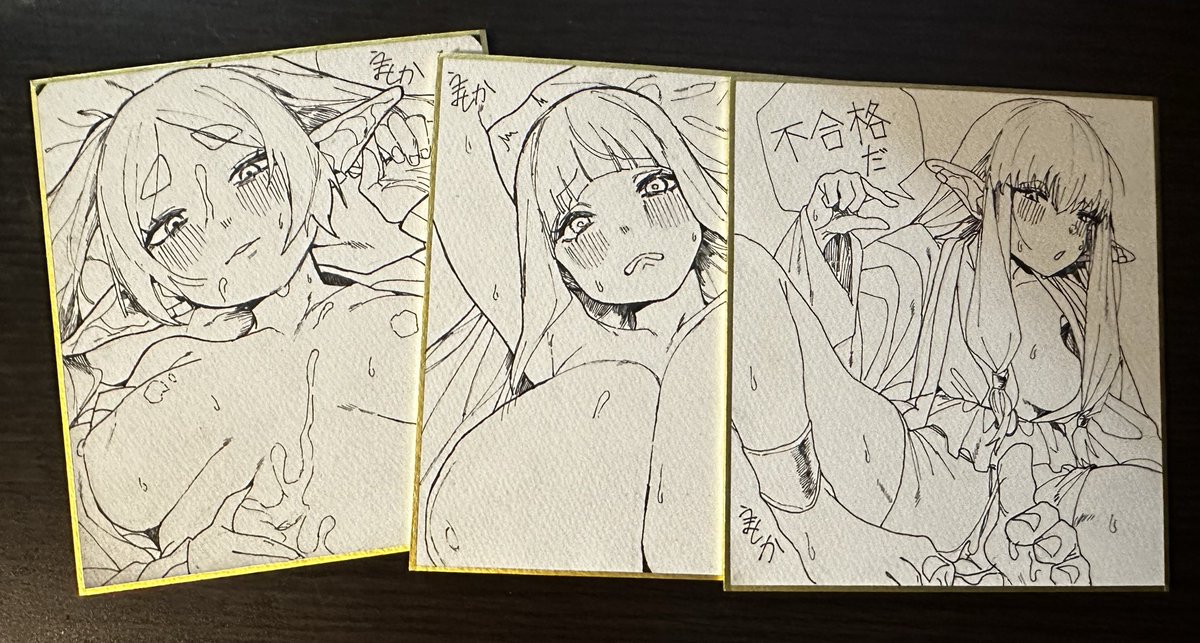 C107で販売する色紙とりあえず3枚用意出来ました!よろしくお願いします 