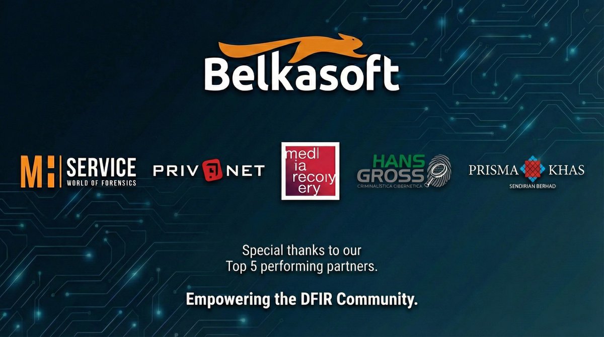 🏆𝐂𝐞𝐥𝐞𝐛𝐫𝐚𝐭𝐢𝐧𝐠 𝐎𝐮𝐫 𝐓𝐨𝐩 𝐏𝐞𝐫𝐟𝐨𝐫𝐦𝐢𝐧𝐠 𝐏𝐚𝐫𝐭𝐧𝐞𝐫𝐬!

We want to extend a special thank you to our Top 5 performing partners of the year. Your dedication, hard work, and exceptional results are vital to empowering the global DFIR community.