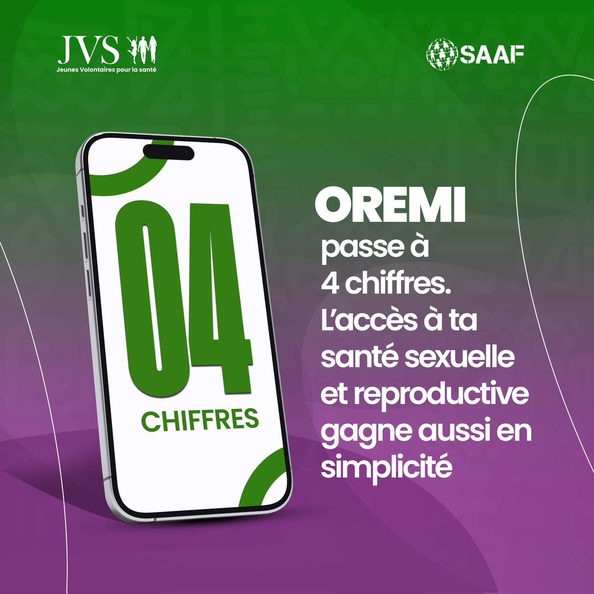 JVSAssociation's tweet image. OREMI, ton fidèle ami.e passe à 04 chiffres pour le grand bonheur de ta santé sexuelle et reproductive ☺️🎉.

Un peu de patience 😎, on te révèle tout dans quelques heures 🎊. 

#OREMI #JVS #santesexuelle #DSSR #plateformeoremi