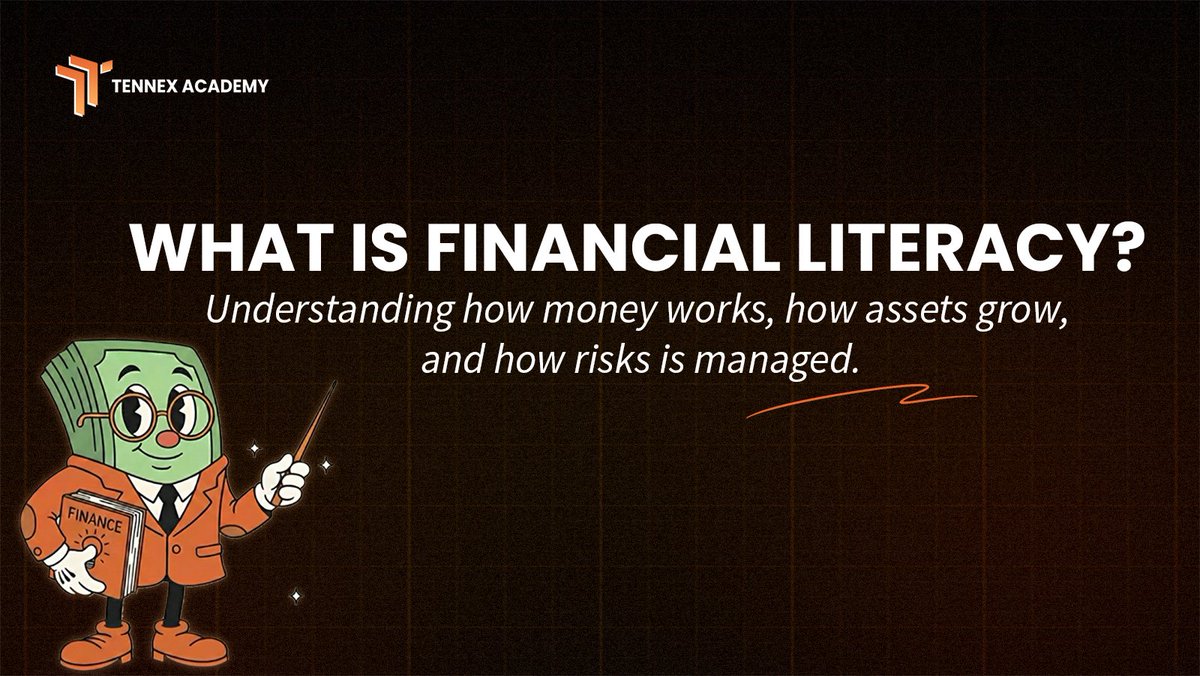 Tennexacademy's tweet photo. Most people think they're bad with money.

But they were never taught how money actually works.

Schools teach calculus but not compound interest. History but not portfolio thinking. Literature, but not risk management. https://t.co/88FXTO8QEs