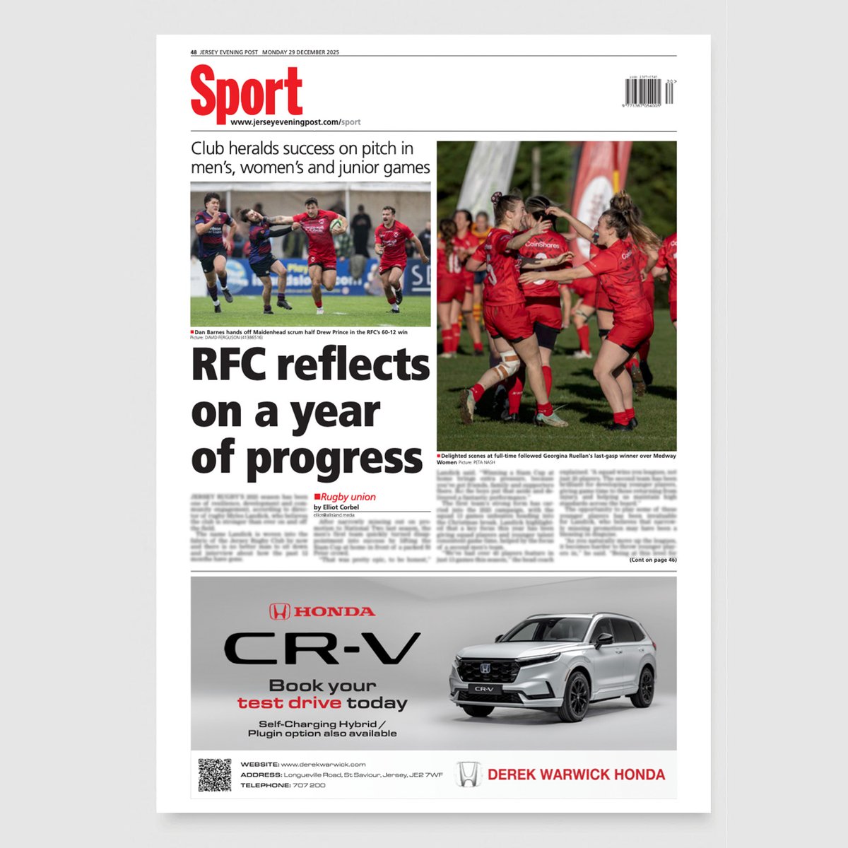 Jersey rugby's 2025 season has been one of resilience, development and community engagement, according to director of rugby Myles Landick, who believes the club is stronger than ever on and off the field.

Subscribe to read more: brnw.ch/21wYGSc