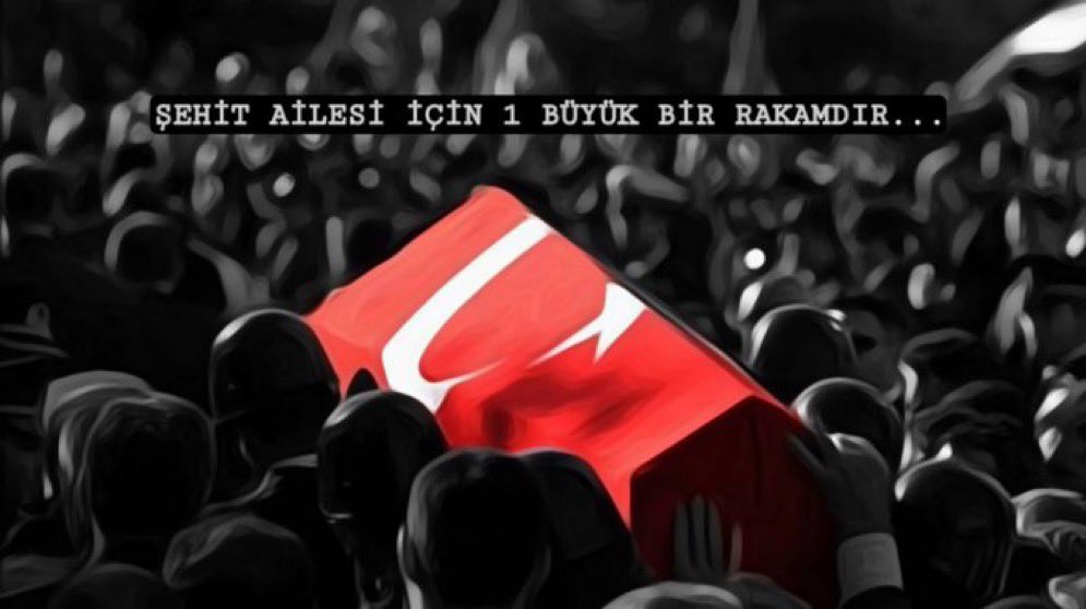 1 şehidimiz var cümlesi ile;

“Babam şehit oldu.”
“Oğlum şehit oldu.”
“Ağabeyim şehit oldu.”
“Eşim şehit oldu.”

Cümlelerinin aynı şeyi ifade ettiğini anladığınızda “3” sayısının aslında ne kadar çok olduğunu da anlayacaksınız..
Mekanlarınız cennettir.