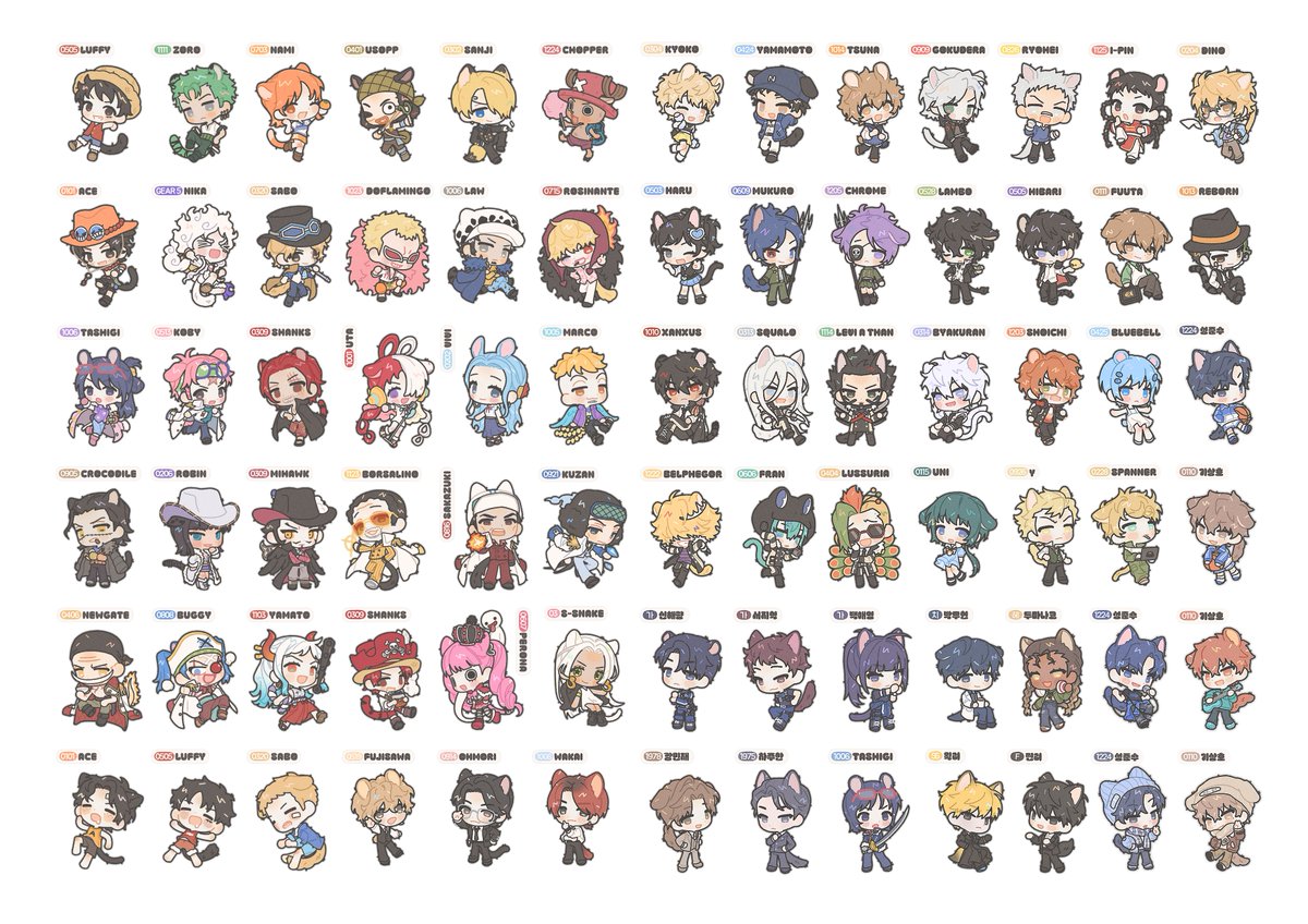 대략 한 달간 그린 씰스티커를 모아봤어요^//^