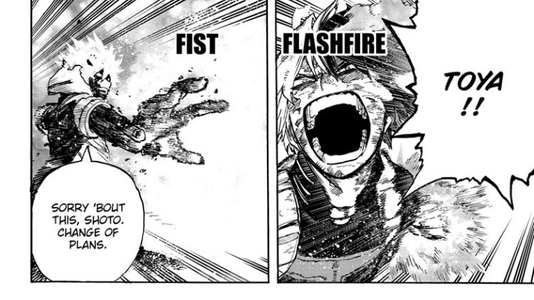 hoshiumisexy's tweet photo. touya had a family member who risked his life to pay attention to him BEFORE he self destructed in kamino… and it was SHOUTO #mha294 bro shouto single-handedly doing the most for the todoroki clan https://t.co/JltYz1KJGV
