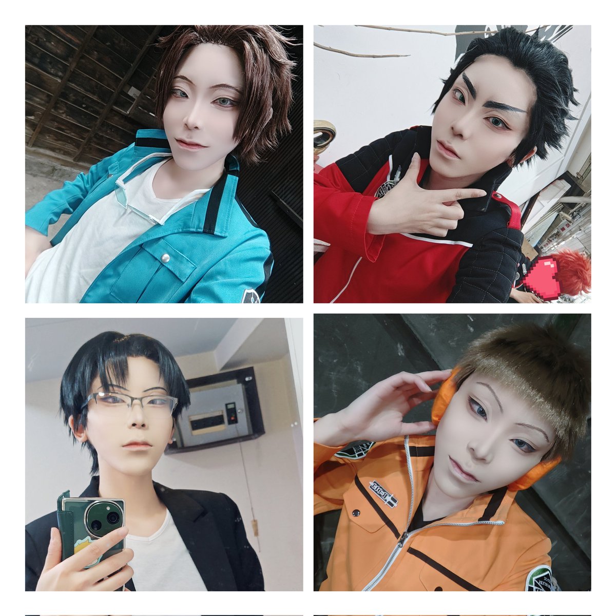 19歳組〜
全部お顔が一緒だわ……(´；ω；｀)
あと1人ではございますが…、もっと変化が出せる様になりたい！！！！
誰か俺にメイクを施してくれ！！！！